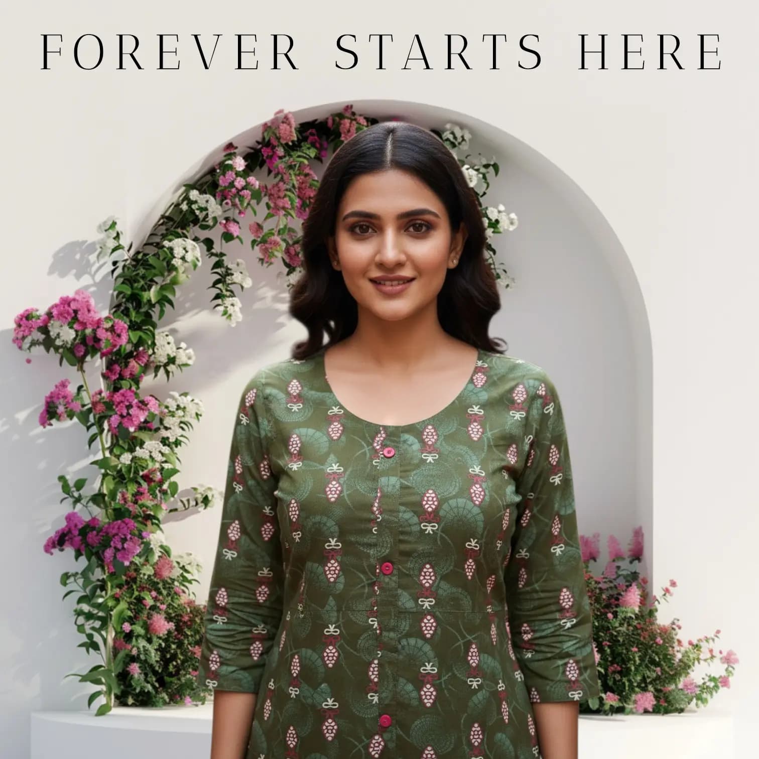 Aaram Liva Green Kurti – Premium Solid Comfort Wear