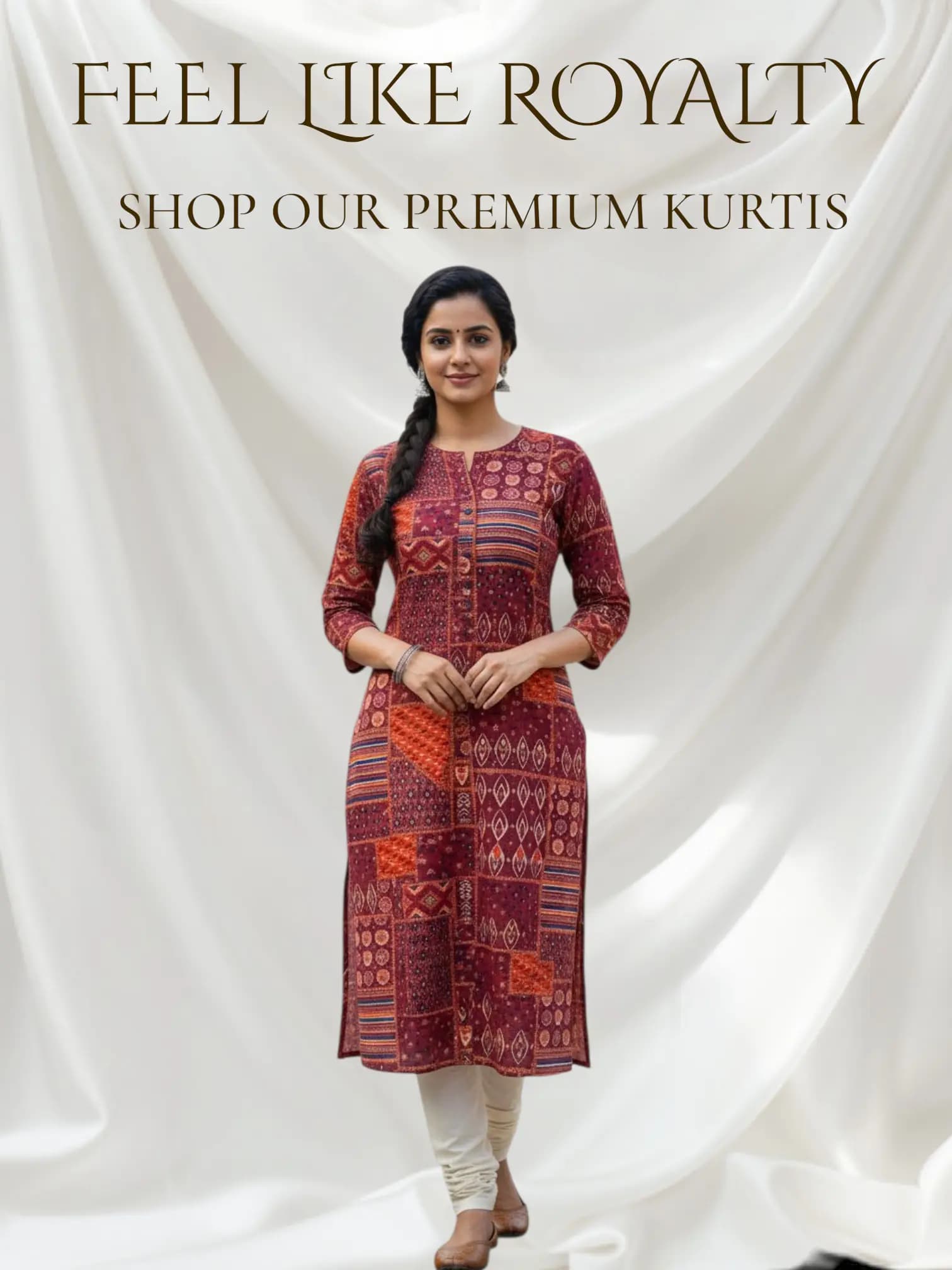 Zaara Capsule Fabric maroon Kurti 