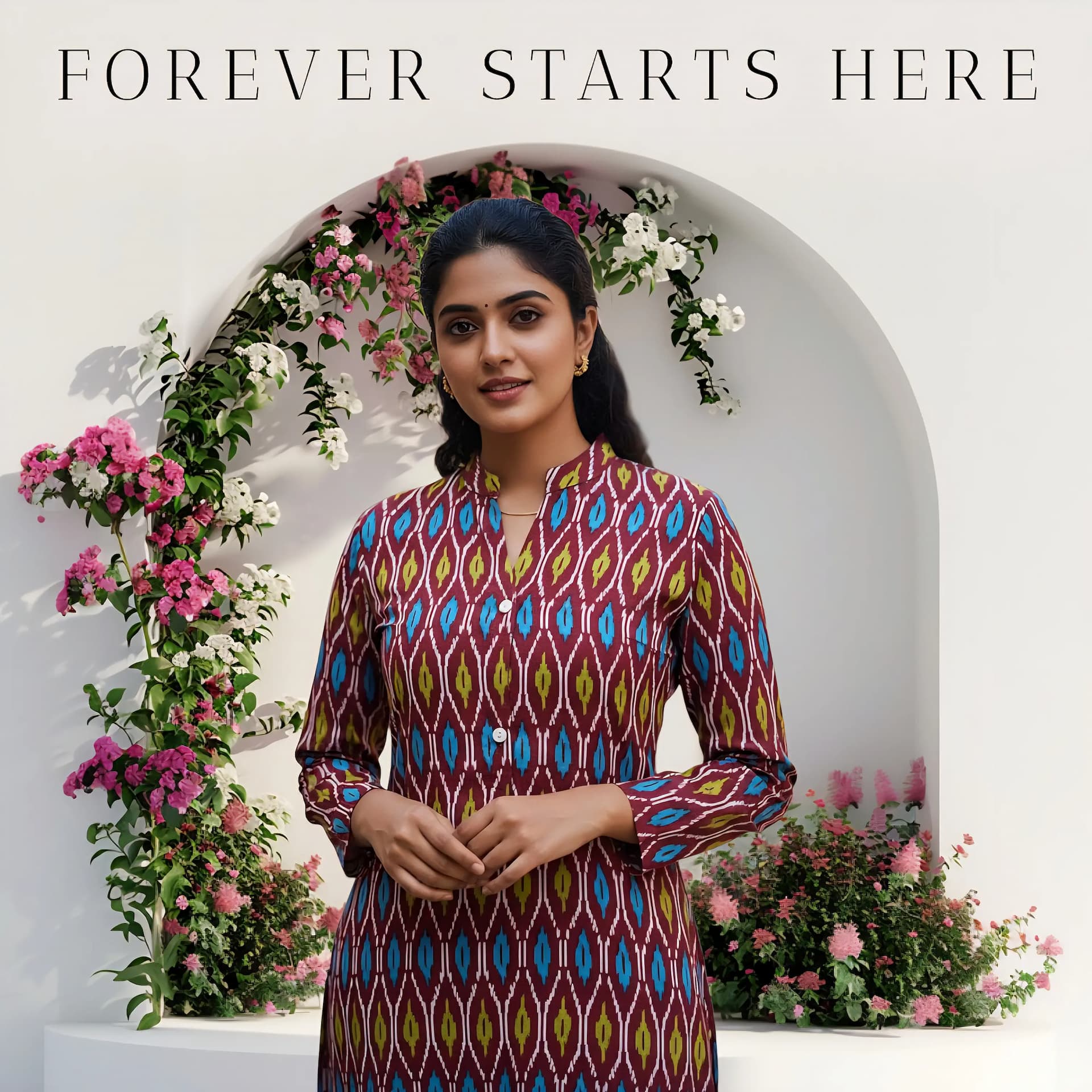 Elegant Maroon Liva Kurti with Rhombus Motif – Premium Collection